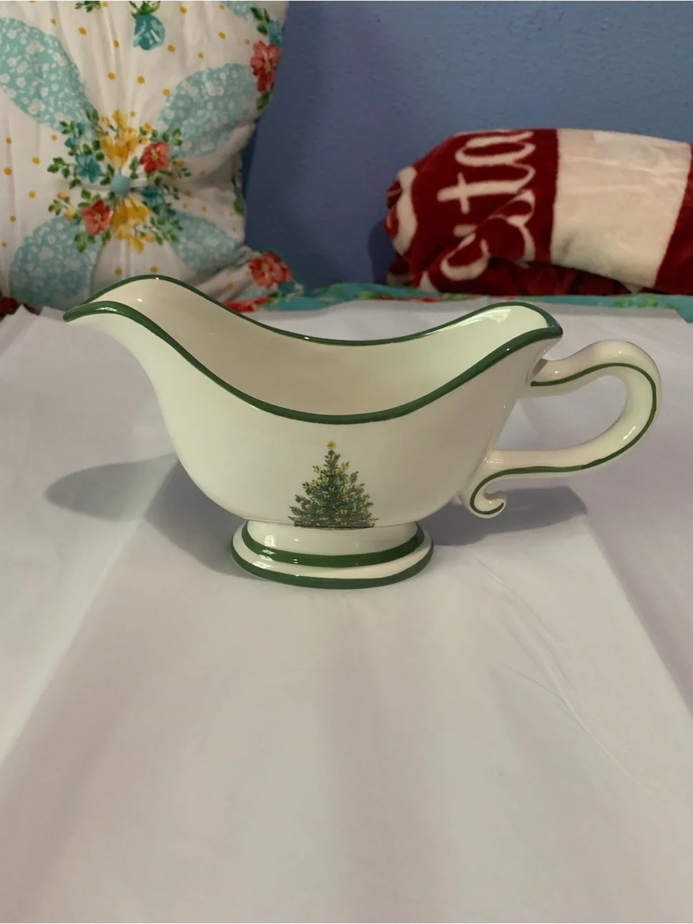 Christopher Radko Traditions Holiday Celebrations Porcelain Gravy Boat